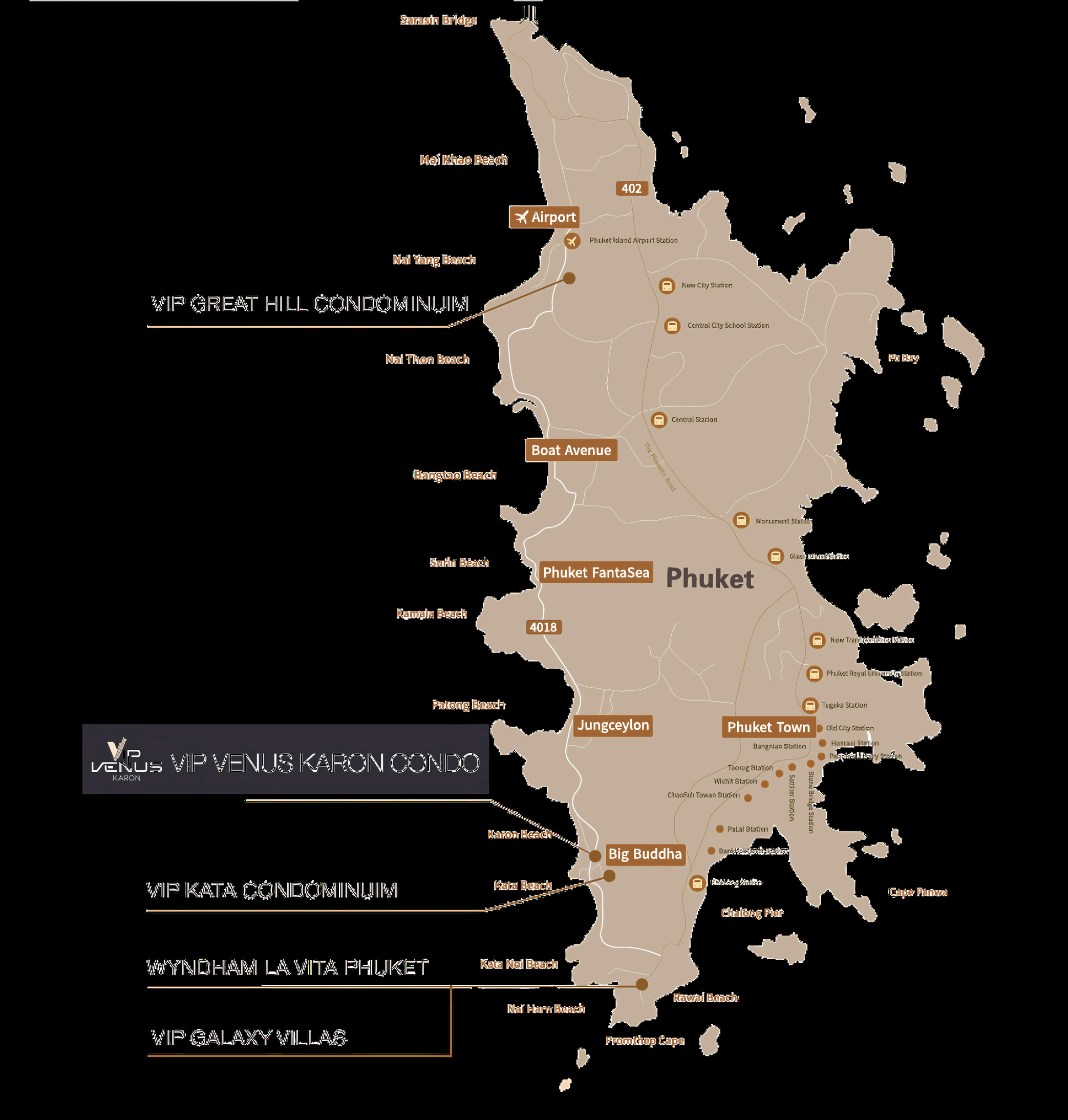 VIP Thailand Development Phuket portfolio map